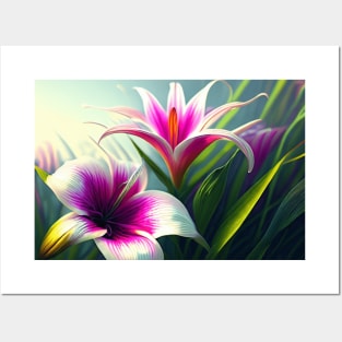 Lily Flower art work Posters and Art